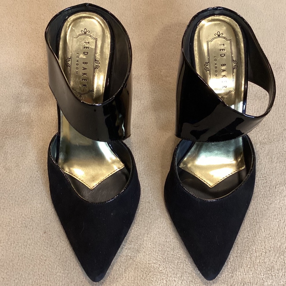 Ted Baker Women's Amenoa Patent Leather/Suede Pointed Heels, EU 36, US 6, UK 4